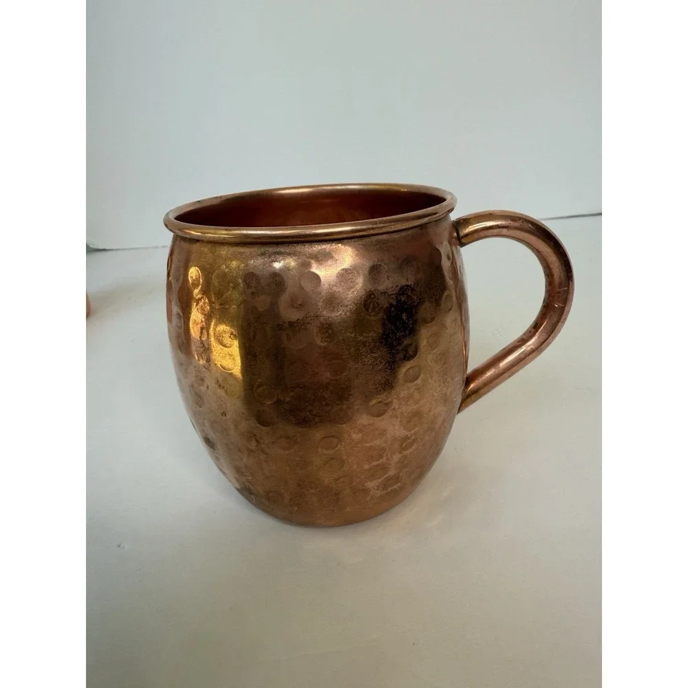 Lot Of 3 Moscow Mule Copper Mug Ketel One Vodka Stoli S IV Makers Mark Hammered‎